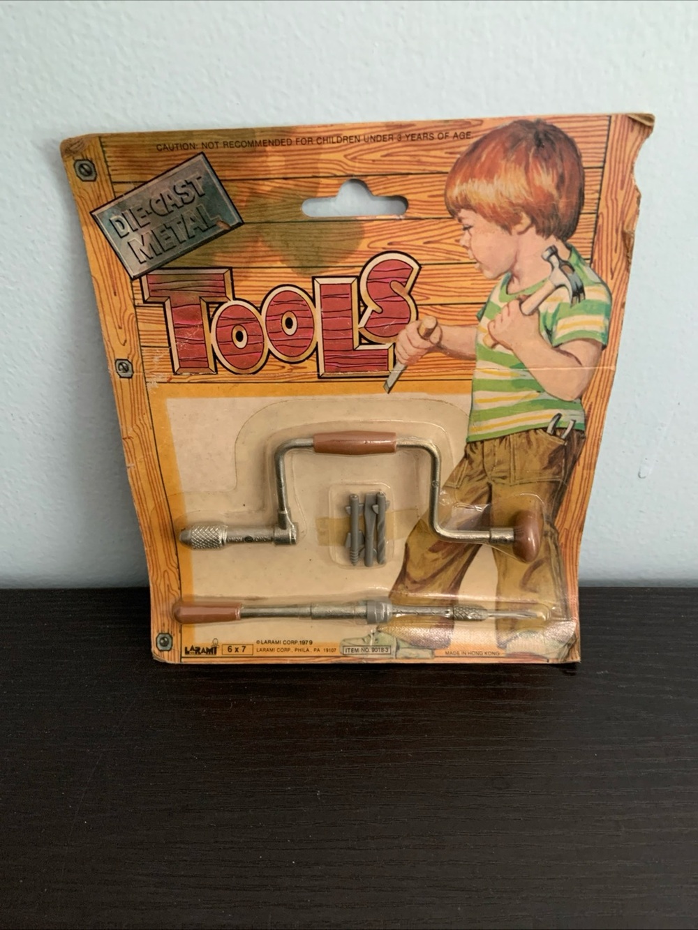 Die-Cast Toy Hand Drill Tool Set 1979